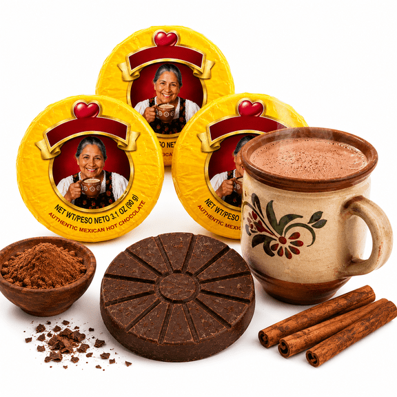 Mexican Hot Chocolate Tablets, Drinking Chocolate, 3 Pack, 3.1 oz Each