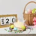 thumbnail image 4 of Iumwxz Easter Eggs Wreath Candle Ring Artificial Berry Spring Desktop Decoration Door Hanging Closet Decoration 18cm Multicolor Foam with 6 Artificial Eggs for Festive Centerpiece, 4 of 6