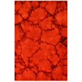 thumbnail image 1 of EORC KA105RD 4 x 6 Pi Tie-Dye Rouge Fait Main Laine Rouge Dip Tapis Teint, 1 of 1