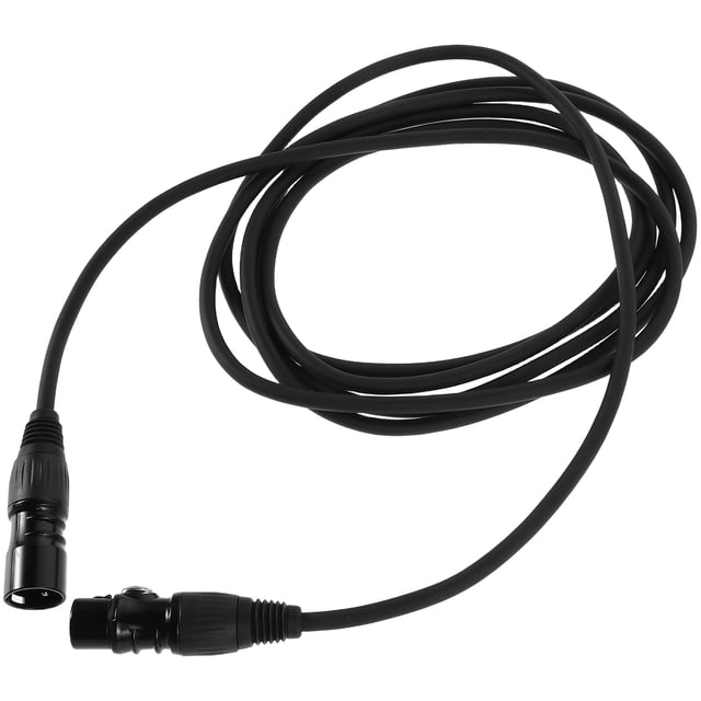 unbranded Cable Negro Xlr Con Conectores De Tres Pines Para Audio Claro En Conciertos Y Estudio