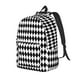 thumbnail image 1 of Easygdp Black And White Diamonds Mochila de Lona Resistente para Laptop, Compatible con Laptops de 15 a 17 pulgadas, Ideal para Escuela, Trabajo y Viajes-Medium, 1 of 5