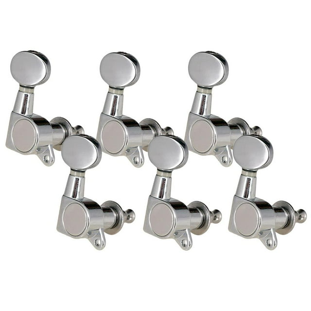 6 Clavijas Selladas para Guitarra, Clavijas de Afinación para Guitarra Folclórica Acústica, Parte 6R Plateada CUTICAT Clavija de afinación de la guitarra acústica