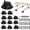 12 Pack, variant on 24-pack Adjustable Deck Support Pedestals 1.18"-2.36" (30-60 Mm) For 2*4 & 2*6 Joist Framing Ground Leveling Patio Shed Base Floating Includes Tape