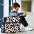 thumbnail image 6 of Haosy 3 Ring Zipper Binder with Shoulder Strap Waterproof Trapper Keeper 2 Inch D-Ring 500 Sheets Capacity, Pink Leopard, 6 of 8