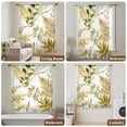 thumbnail image 6 of Brown Green Leaves Sheer Curtains 63 Inches Long, Summer Botanical Farmhouse Watercolor Leaf Light Filering Curtains, Breathable Simi Curtain Privacy Drapes for Living Room Bedroom Window Treatment, 6 of 9