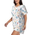 thumbnail image 5 of Sigee Tulips Flowers for Sleepwear Casual Pjs with Pockets Women's Pajamas Sets Shorts 2 Piece Short Sleeve Lounge Sets Small, 5 of 9