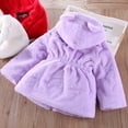 thumbnail image 6 of GYRATEDREAM Toddler Girls Winter Fleece Thicken Coat Kids Hooded Faux Fur Jacket Baby Warm Zipper Hoodies Windproof Outwear for 1-6 Years, 6 of 9