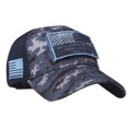 thumbnail image 2 of IDALL American Flag Hat Baseball Cap Spring And Summer Fashion Flag Hat Wash Old Letter Baseball Hat Running Hat Hats for Women Blue One Size, 2 of 2