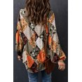 thumbnail image 1 of ABPHQTO Blusa de Mujer Escote Cuadrado Estampado Mixto Verde, 1 of 5