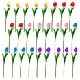 thumbnail image 2 of 25Pcs Fake Tulips Artificial Assorted Colors Flowers Real Touch 13" Silk Flower for Home Kitchen Decor Easter Spring Mother's Day Wedding Bouquet Decorations Office Floral(5 Colors), 2 of 9