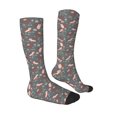 thumbnail image 3 of Haiem Hedgehogs and Flowers1 Socks, Funny Novelty Crazy Design Cotton Socks Sports Socks Knee High Socks For Men, Women,1Pairs - Gift For Working Friends, 3 of 9