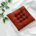 thumbnail image 6 of Kabnic 17.7" Seat Cushions Chairs, Square Solid Color Frosted Chair Cushion Dining Chair Cushion Office Student and Summer Seat Cushion Non Fading Brown, 6 of 7
