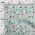thumbnail image 1 of oneOone Polyester Lycra Sky Blue Fabric Texture & Triangle Geometric Dress Material Fabric Print Fabric By The Yard 56 Inch Wide, 1 of 4