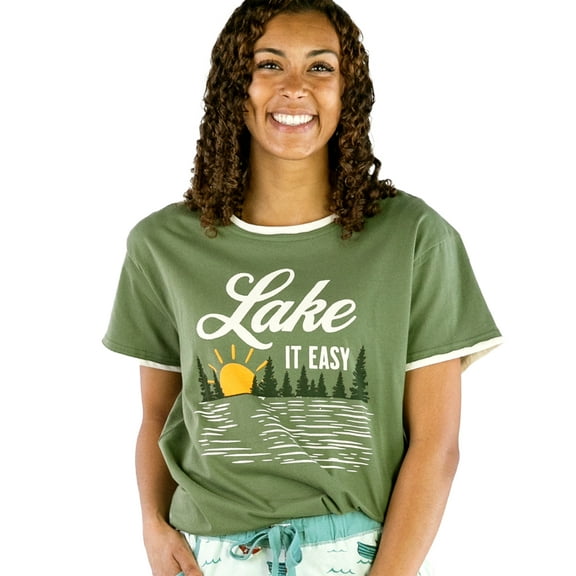 LazyOne Pajamas for Women, Cute Pajama Pants and Top Separates, Lake It Easy, X-large