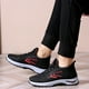 thumbnail image 4 of Zapatillas de running para hombre, deportivas, de senderismo, con punta redonda, con cordones, planas, antideslizantes, cómodas, de color liso, para tenis, 4 of 9
