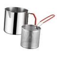 thumbnail image 2 of CoudarTitie Deep Fry Pot with Strainer Basket Frying Pot Cooking Accessories Sturdy Home Use Style A Basket, 2 of 9