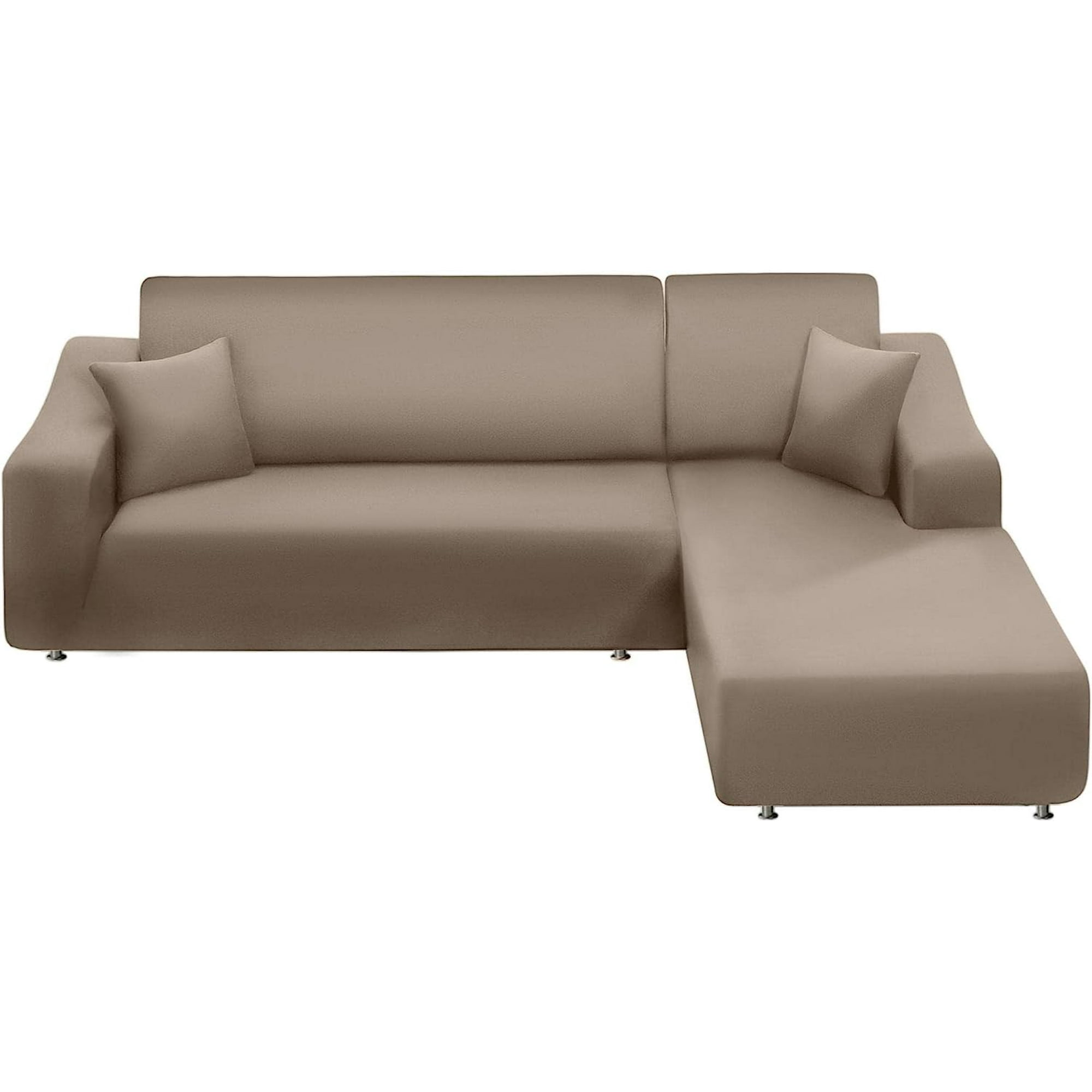 NAISI Sectional Couch Cover L Shape 2 Pieces Sofa Cover Soft