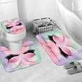 thumbnail image 4 of 4PCS/Set Pretty Eyelash Cortina de ducha Bling Purple Hello Gorgeous Decoración de baño Tela impermeable Poliéster Cortina de baño Cortinas de bañera, Alfombra de baño Alfombra de baño Alfombras de in JFHHH pequeña, 4 of 5