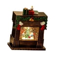 thumbnail image 1 of Bola de nieve navideña, caja musical navideña, decoración con purpurina en forma de remolino, linterna de agua musical para mesa de centro navideña Muñeco de nieve dorado, 1 of 8