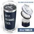 thumbnail image 3 of Gifts For Husband From Wife, Anniversary, Valentines Day, Christmas, Birthday Gifts For Men, Him, Romantic I Love You Husband Gift Ideas, Husband 20 Oz Stainless Steel Tumbler For Men, 3 of 6