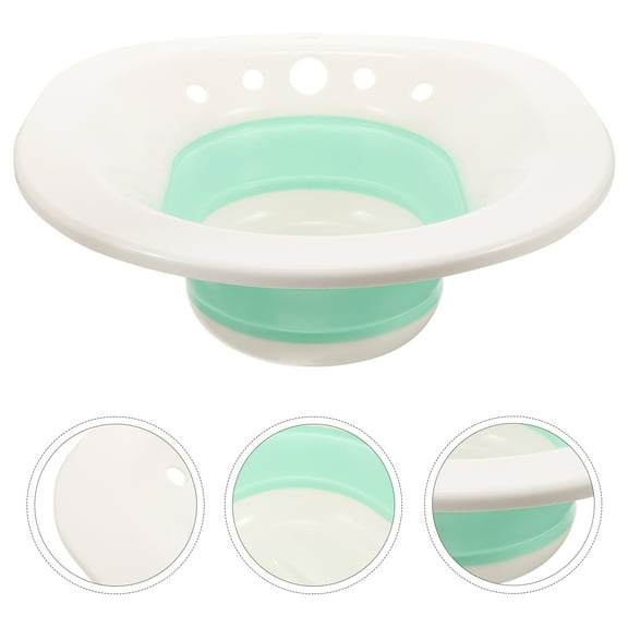 Sitz Bath Toilet For Postpartum Care Hemorrhoid Inflammation Treatment Yeast Steam ( White Green )