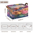 thumbnail image 3 of 2Pack Waterproof Foldable Storage Basket Medium, Metal Frame & Hollow Board Support, for Clothes and Toy Organization A Vase Of Vivid Flowers, 3 of 8