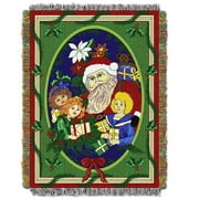 Blitzen Holiday Woven Tapestry Throw Blanket