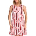thumbnail image 1 of Easygdp Popcorn 1 para Vestido Transpirable de Mujer, Vestido Suelto de Manga Corta con Pliegues y Bolsillos para el Verano, 1 of 7