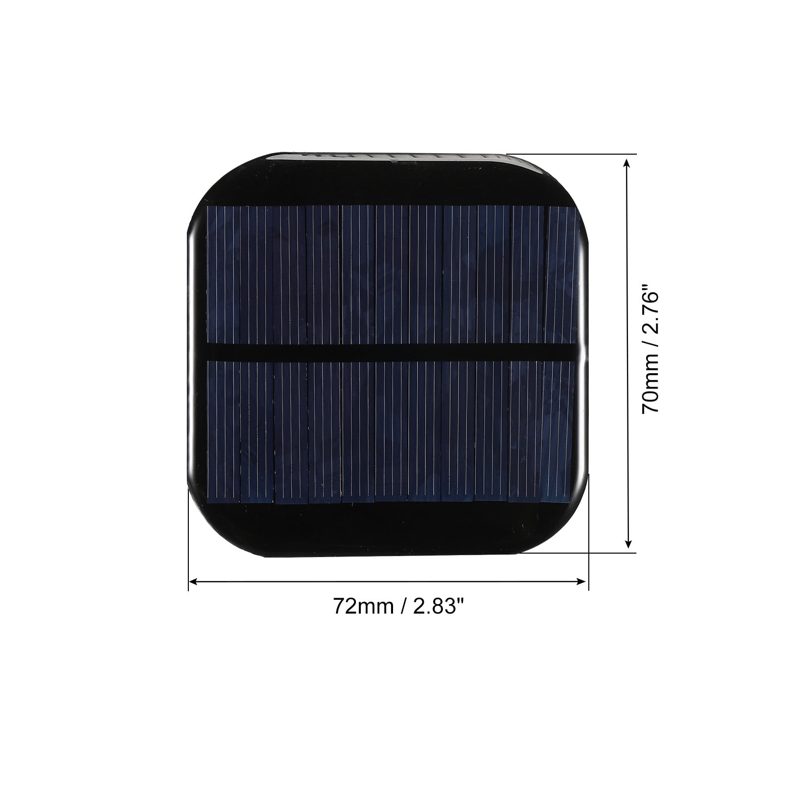 Unique Bargains Mini Solar Panel Cell for DIY Electric Project Black 5.5V 130mA 0.715W