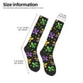 thumbnail image 5 of Fotbe Mardi Gras Carnival4 print Women's Men's Novelty Crew Socks Cotton Socks Knee High Socks for Walking,Running,Nurses,Pregnancy, 5 of 9