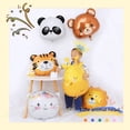 thumbnail image 4 of Globo de película de aluminio con forma de cabeza de animal, panda, jirafa, tigre, león y gato, decoración para fiestas infantiles, 4 of 4