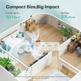 thumbnail image 2 of Air Purifiers for Home with H13 Quiet HEPA Filter Up to 1076 Ft² for Pet Hair, Odors, Pollen, Smoke, Compact Air Cleaner with 3 Speeds, Timer, Aroma Quiet 360°Intake Filter, White, 2 of 8