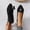 Black, variant on Womens Ballet Flats with Rhinestone Bow, Comfortable Slip On Pointed Toe Shoes for Women, Soft Velvet Flock Upper, Khaki Color, US Sizes 5.5-9,Size 5.5