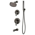Museo 2Handle Tub and 1Spray Shower Trim with 2Spray Hand Shower in