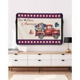 thumbnail image 5 of Truck Outdoor TV Cover 52 to 55 Inch Weatherproof, Independence Day Red Blue Plaid Love Heart 600D Oxford TV Covers with Waterproof Zipper, Outside Flat TV Screen Protector 52"Wx19"Hx4.5"D, 5 of 7