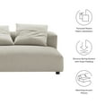 thumbnail image 4 of Solace Modular Upholstered Fabric Armless Loveseat in Linen, 4 of 10