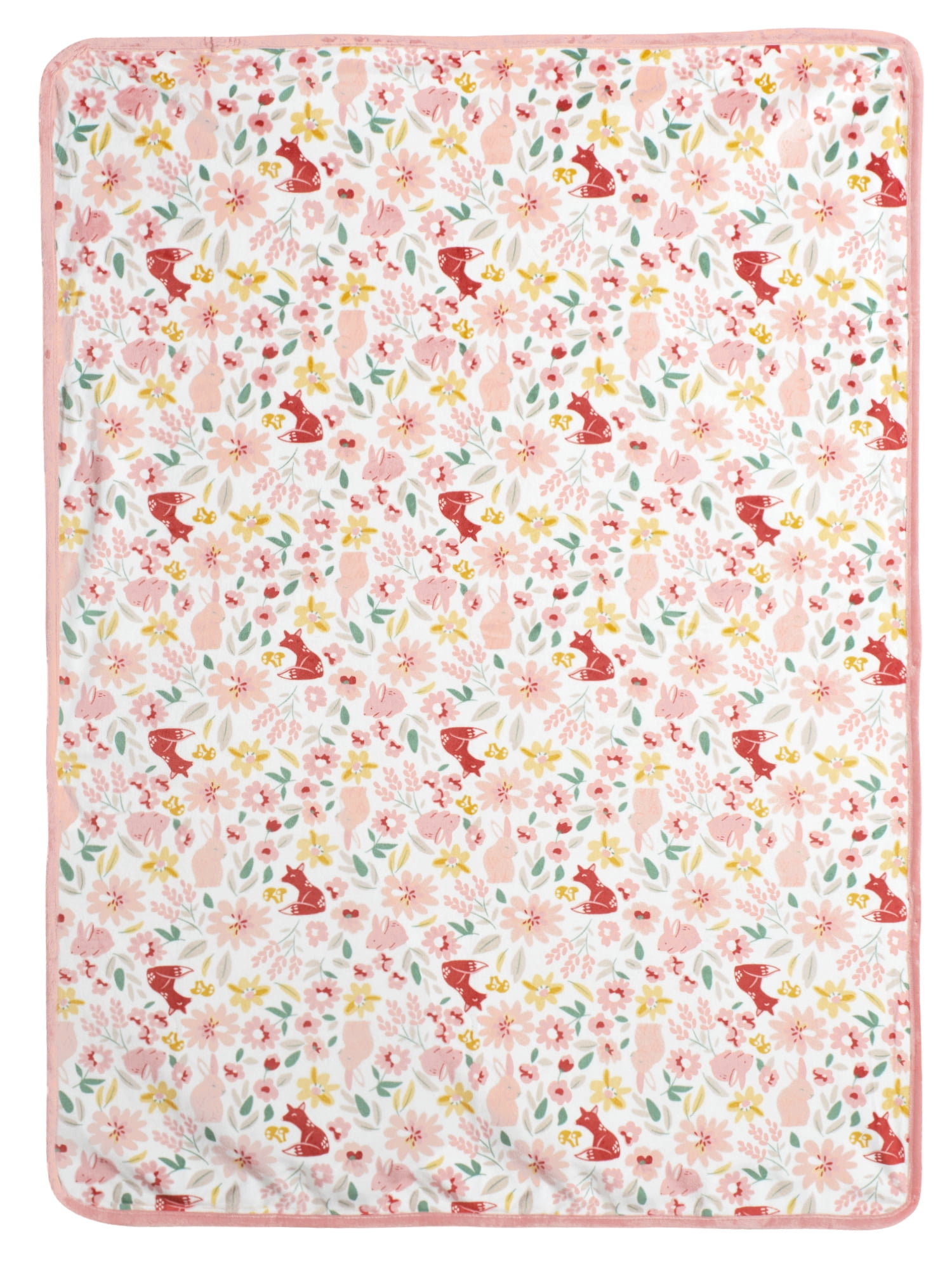 Modern Moments By Gerber Baby & Toddler Girls Reversible Plush Blanket, Yellow