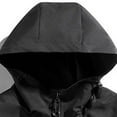 thumbnail image 3 of Maplenight Jackets for Men Waterproof Windbreaker Fall Winter Full Zip Drawstring Hooded Coat with Pockets, 3 of 8