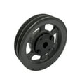 thumbnail image 2 of Double Groove 7.25" Cast Iron Electric Motor " H " Pulley/Sheave, Bushing Included, for 3/8" and 1/2" Top Width 3L/A/AK/4L/4LK Section V Belt, 2 Groove (7/8" Shaft / 0.875 Bore, 2AK74H), 2 of 2