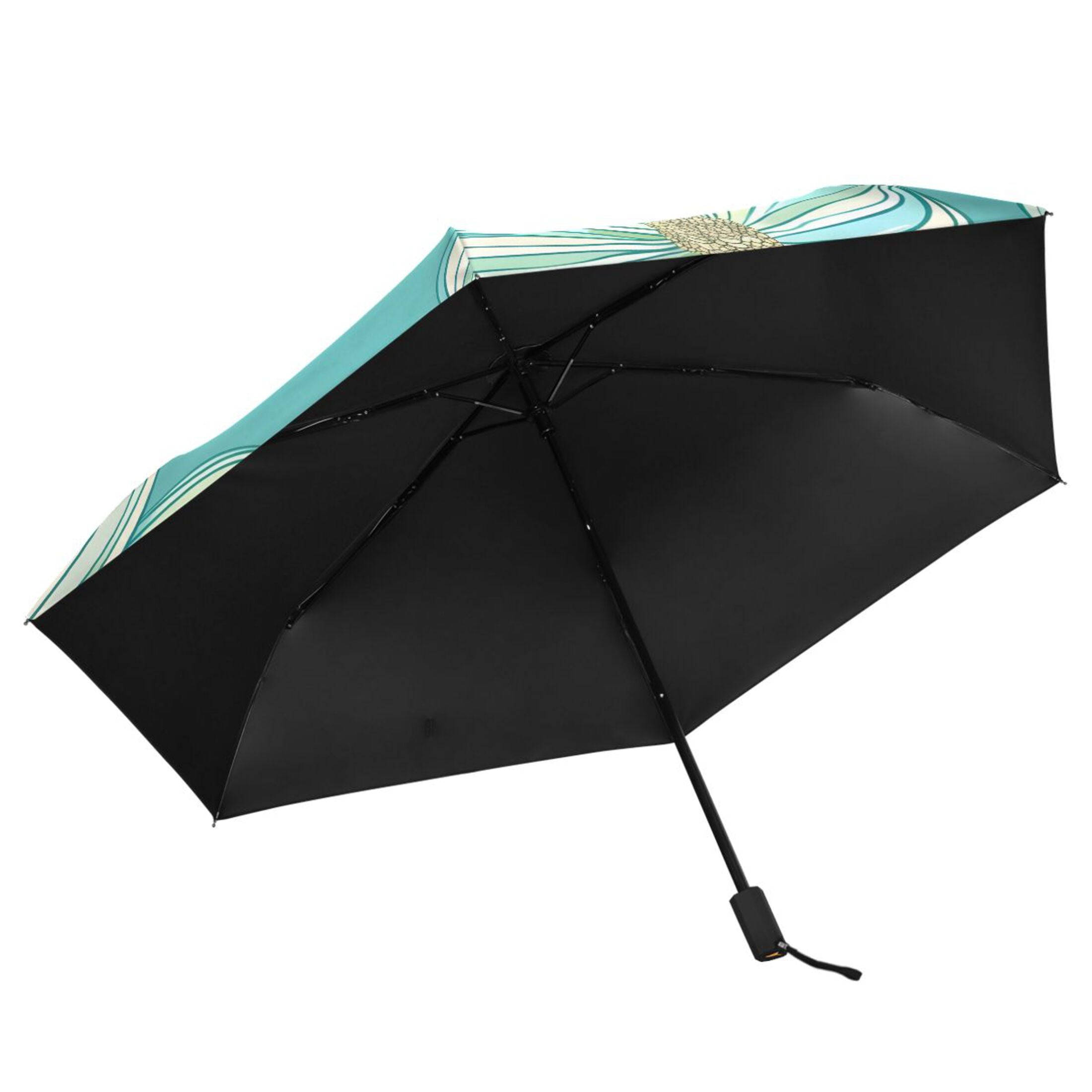 Compact Sun Umbrella Windproof Travel Umbrellas for Rain Strong Portable UV Protection Watercolor Daisy Flowers