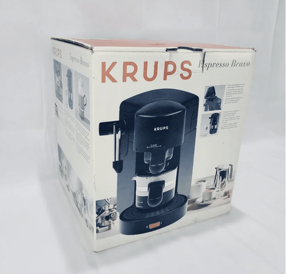 KRUPS Bravo 4-Bar, 4-Cup White Espresso Machine