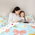 thumbnail image 4 of Erosebridal Cute Coquette Bowknot Kids Queen Comforter Set,Colorful Easter Eggs Pattern Bedding Comforter Set For Girl Boy Reversible 3pcs, 4 of 7