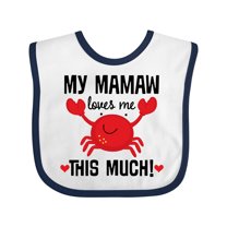 Inktastic Mamaw Loves Me Grandson Boys or Girls Baby Bib