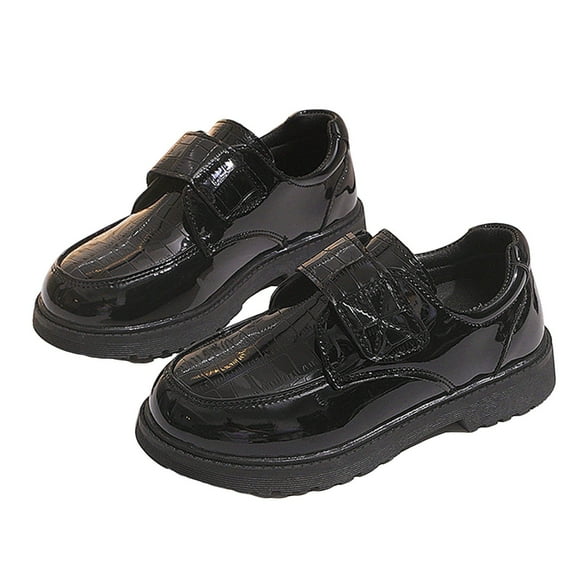 Cethrio Little Boys Dress Shoes, Non-slip Formal Wedding Party School Uniform Shoes Black Size 13(Little Kids)