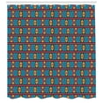 thumbnail image 3 of Aztec Shower Curtain, Tribal Motif Pattern with Indigenous Primitive Shapes Stripes and Triangles Print, Fabric Bathroom Set with Hooks, 69W X 70L Inches, Multicolor, by Ambesonne, 3 of 3