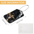 thumbnail image 5 of RATGON 2 Pack Luggage tag PU Leather with Stainless Steel Loop Dark Marble Texture Travel Trip, 5 of 7