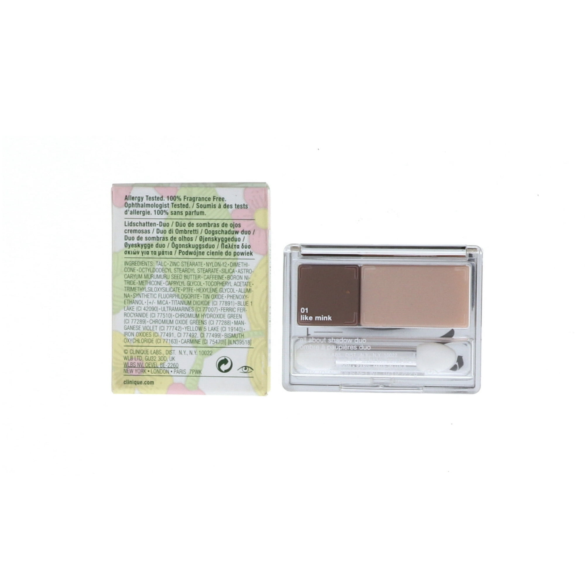 Clinique All About Shadow Duo Eye Shadow, No. 01 Like Mink, 0.07 oz