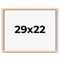 29x22 Frame Beige Real Wood Picture Frame Width 0.75 inches | Interior Frame Depth 0.5 inches |