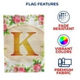 thumbnail image 5 of America Forever Spring Monogram Garden Flag Letter K 12.5 x 18 inches Double Sided Vertical Outdoor, Yard, Lawn, Beautiful Roses, Summer Floral Garden Flag, 5 of 5