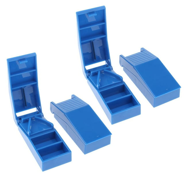 4x Portátil Divisor Caja Organizador Contenedores de Medicinas de Viaje Sunnimix Recipiente para cortador de tabletas